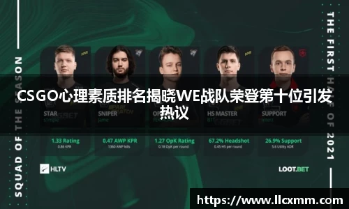 CSGO心理素质排名揭晓WE战队荣登第十位引发热议